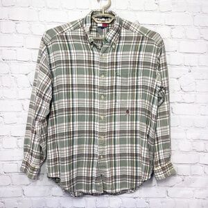 |•TOMMY HILFIGER•| Plaid Flannel Shirt Size Medium